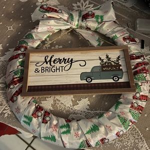 Red truck wreath